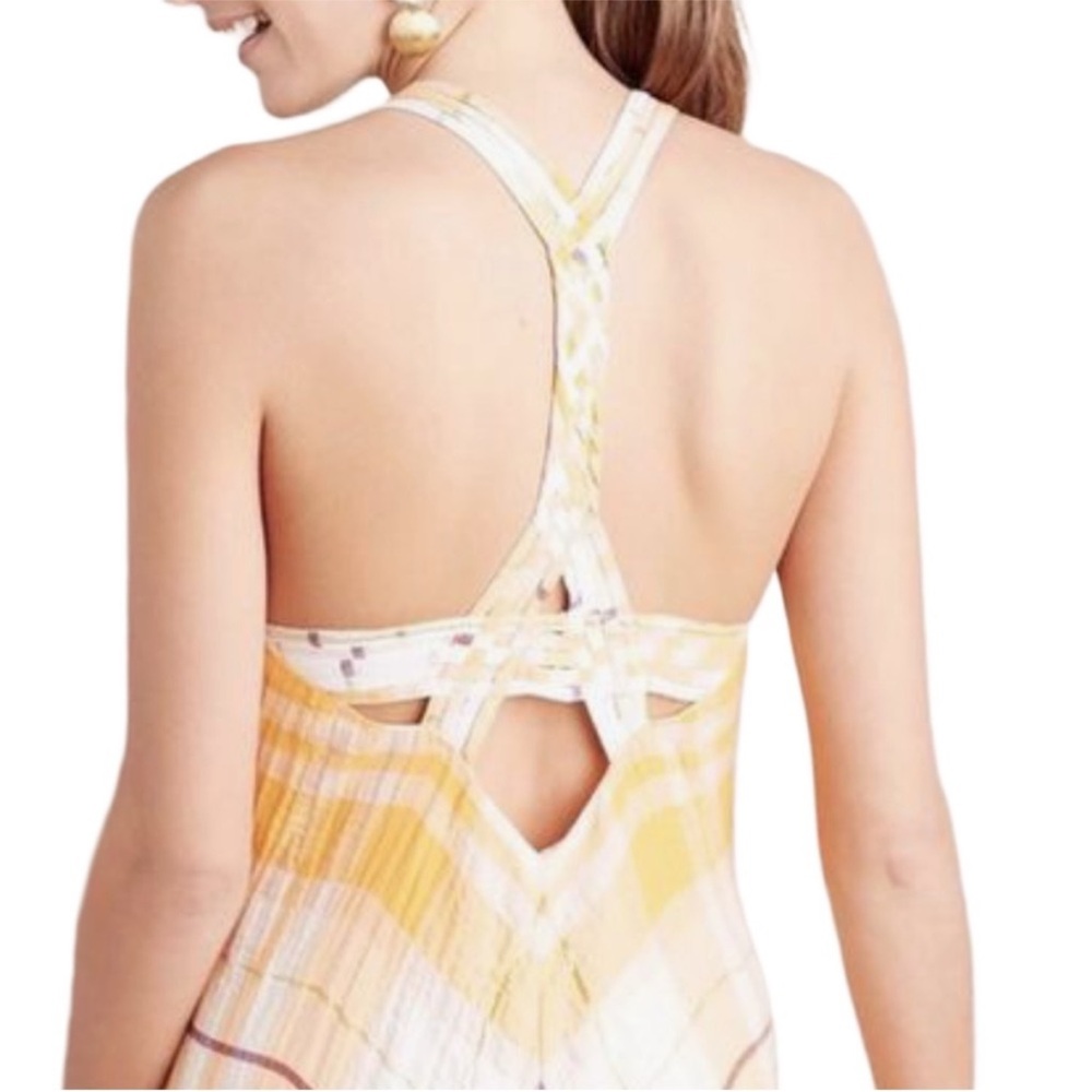 Anthropologie Holding Horses Clementine Metallic Plaid Maxi Dress - Picture 4 of 12